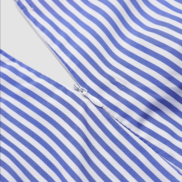 Look Sky blue and white one shoulder top - Picture 3 of 4